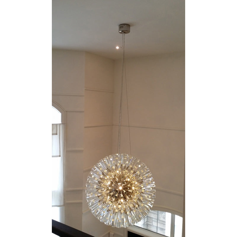 Frame Chandelier with Clear Crystal Spikes by Bethel - view 7