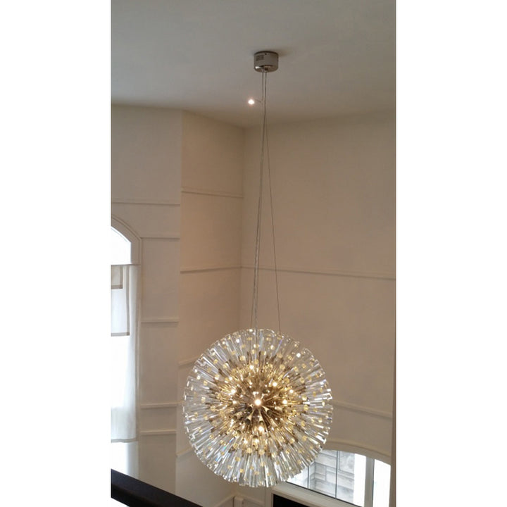 Frame Chandelier with Clear Crystal Spikes by Bethel - view 7