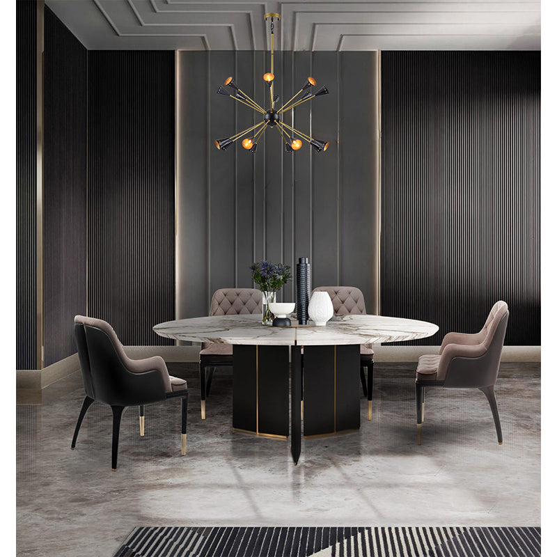 Matte Black Chandelier by Bethel - view 5