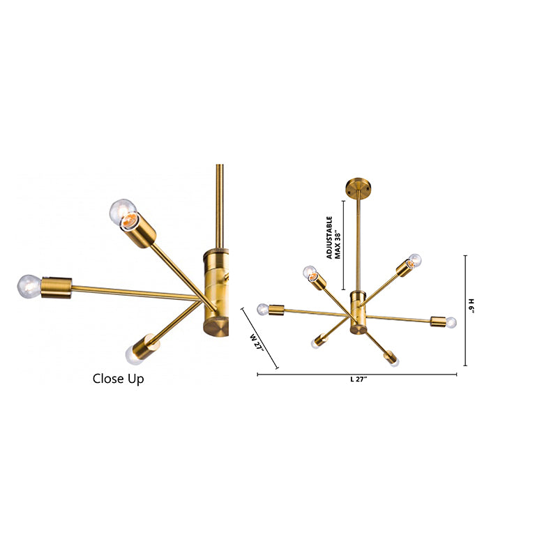 Frame Adjustable Arm Chandelier Arms by Bethel - view 6