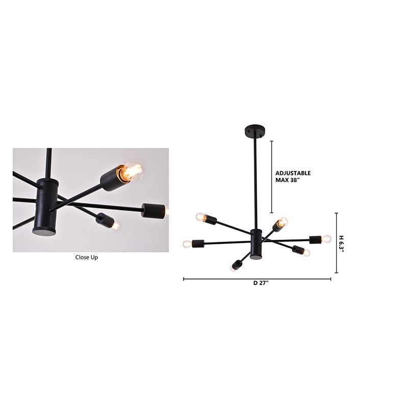 Frame Adjustable Arm Chandelier Arms by Bethel - view 11