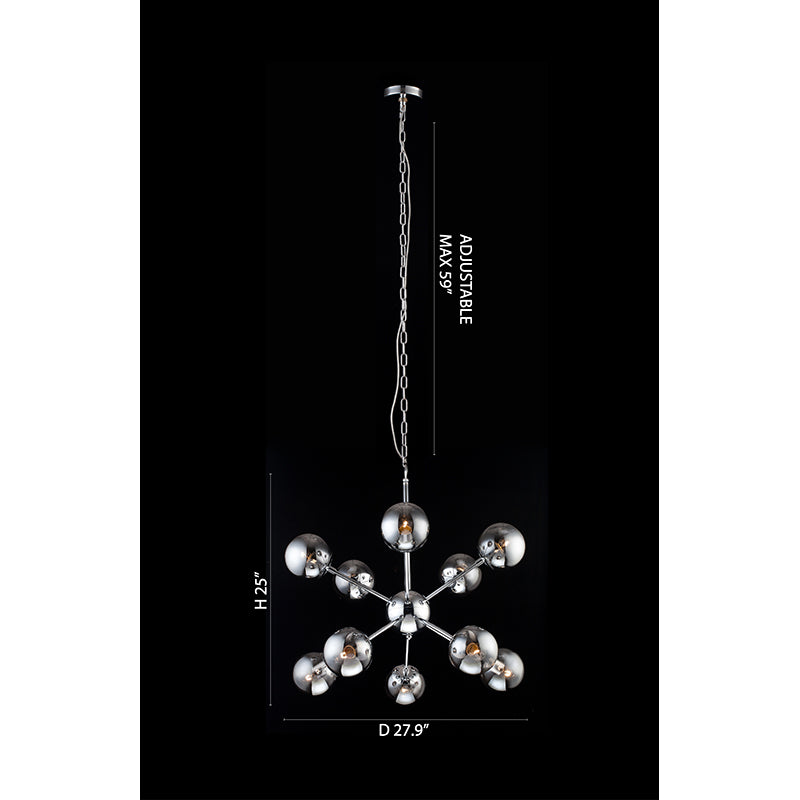 Frame Light Fixture with Glass Globe Balls by Bethel - view 4