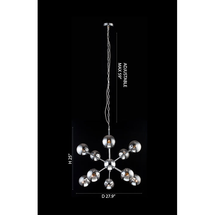 Frame Light Fixture with Glass Globe Balls by Bethel - view 4