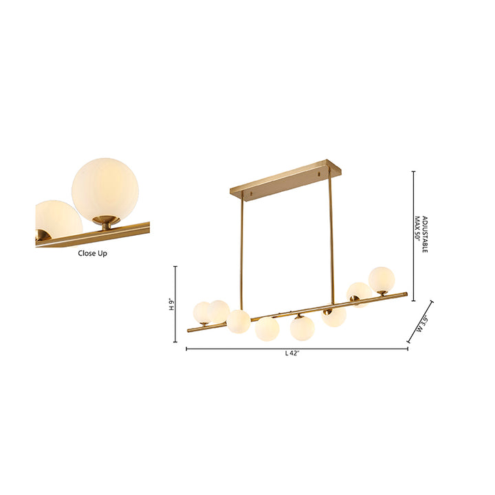 Frame Chandelier with Spiral Glass Shades by Bethel - view 25