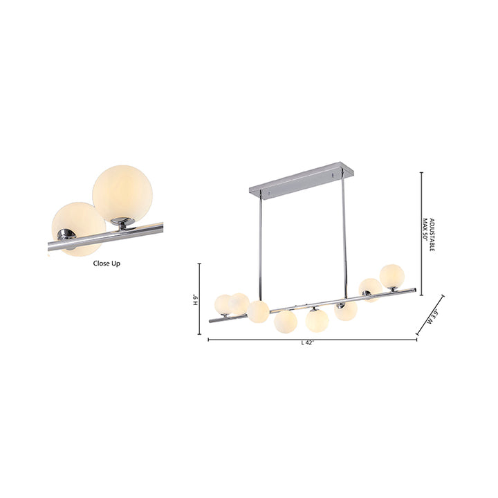 Frame Chandelier with Spiral Glass Shades by Bethel - view 17