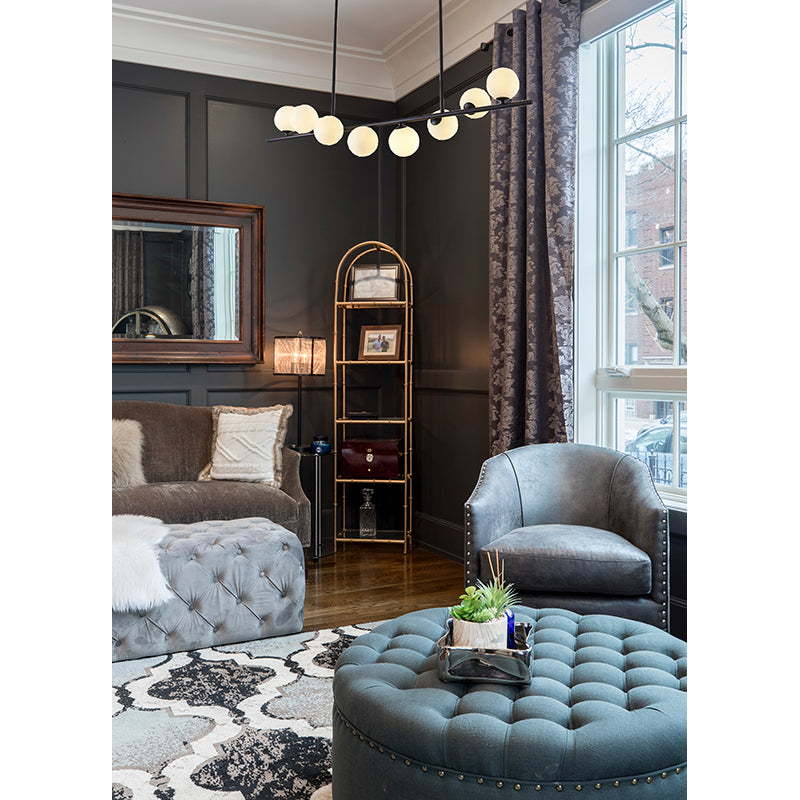 Frame Chandelier with Spiral Glass Shades by Bethel - view 9