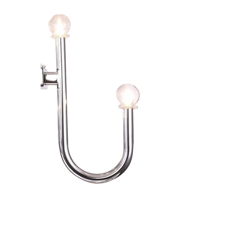 Arched Arm Ceiling Fixture with Clear Glass Shades by Bethel - view 2