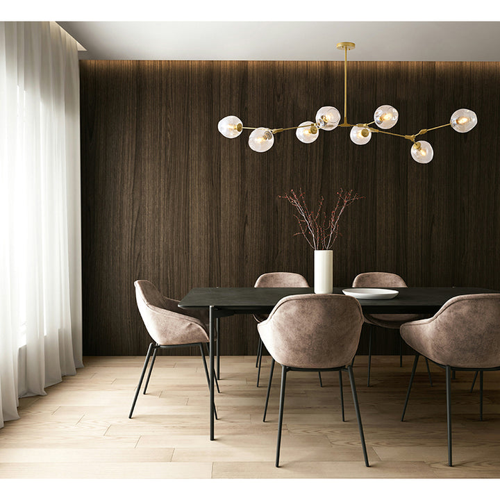 Metal Frame Chandelier with Glass Shades by Bethel - view 16