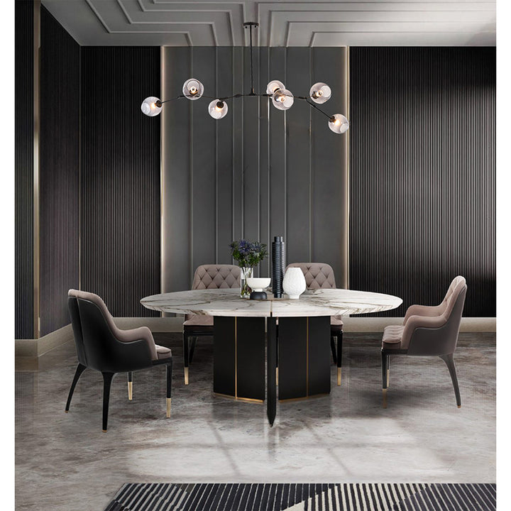 Metal Frame Chandelier with Glass Shades by Bethel - view 10