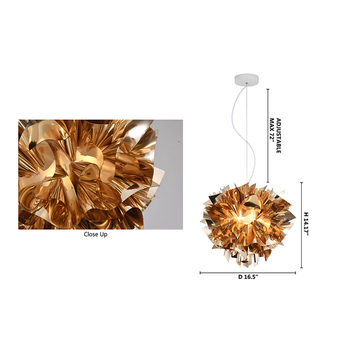 Acrylic Chandelier with Hardware by Bethel - view 4