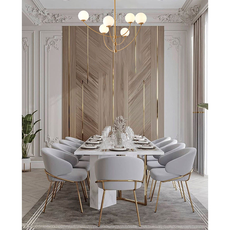 Armed Frame Chandelier with Glass Shades by Bethel - view 9