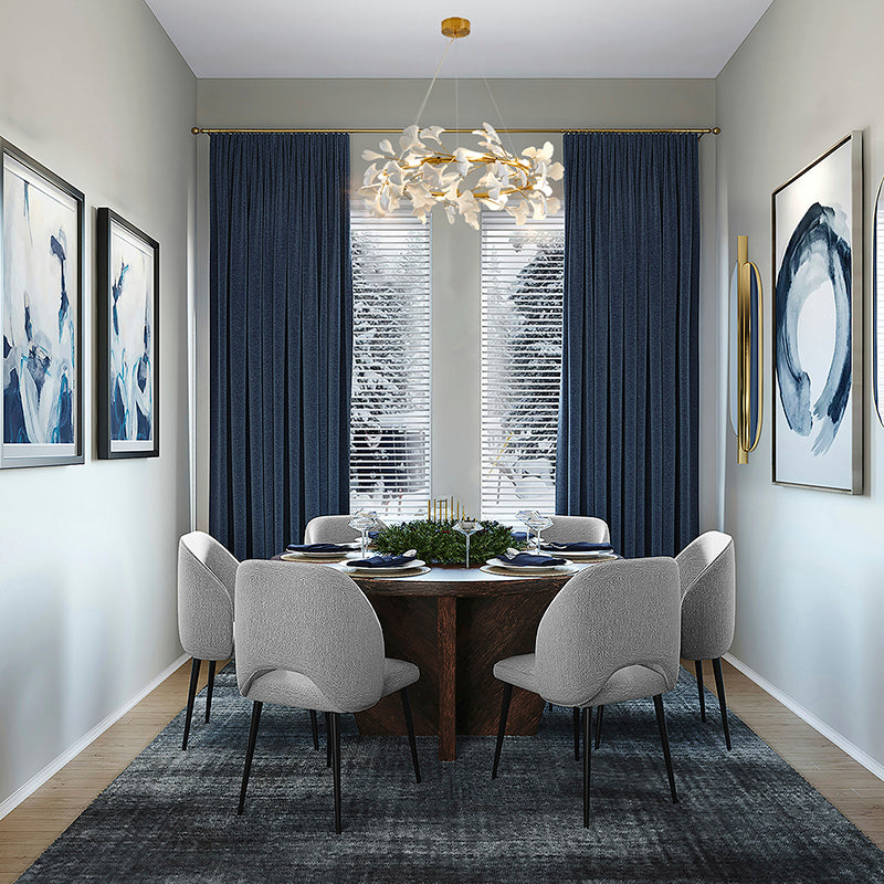 Round Frame Chandelier with Leaf Petals by Bethel - view 18