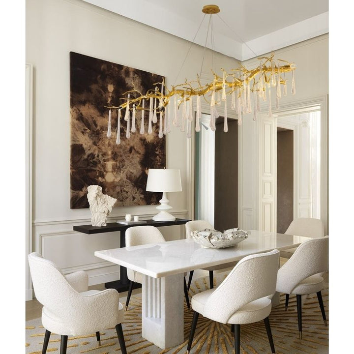 Brass Glass Chandelier (CC05) by Bethel - view 3