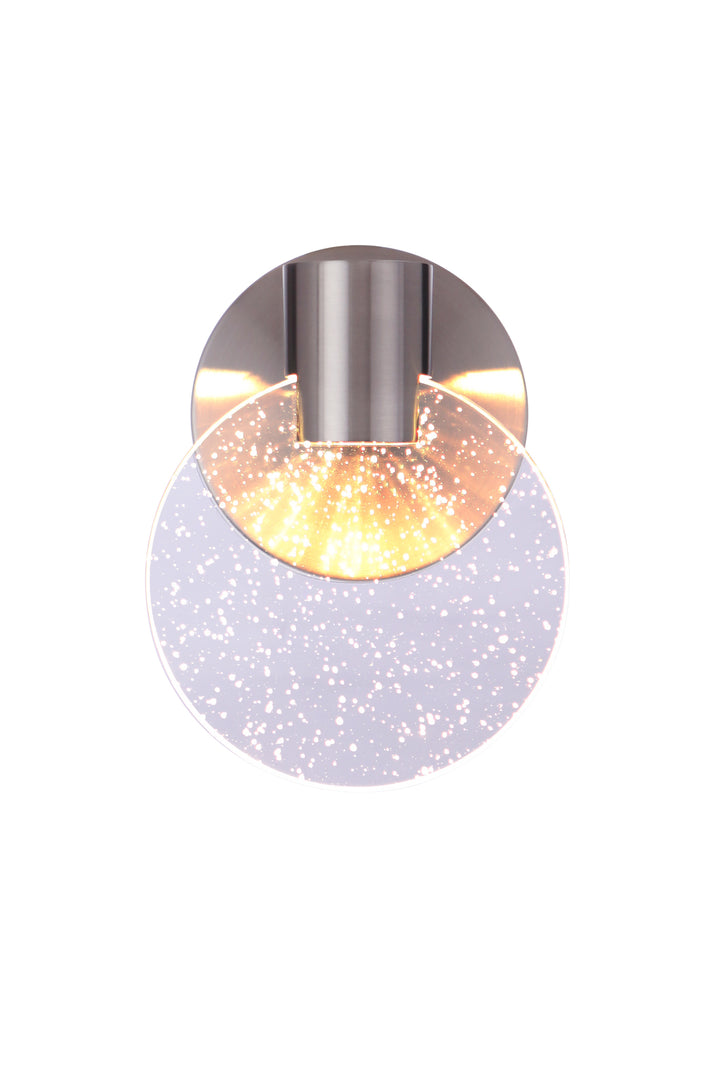 Glisten LED Vanity Wall Sconce in Brushed Polished Nickel by Craftmade