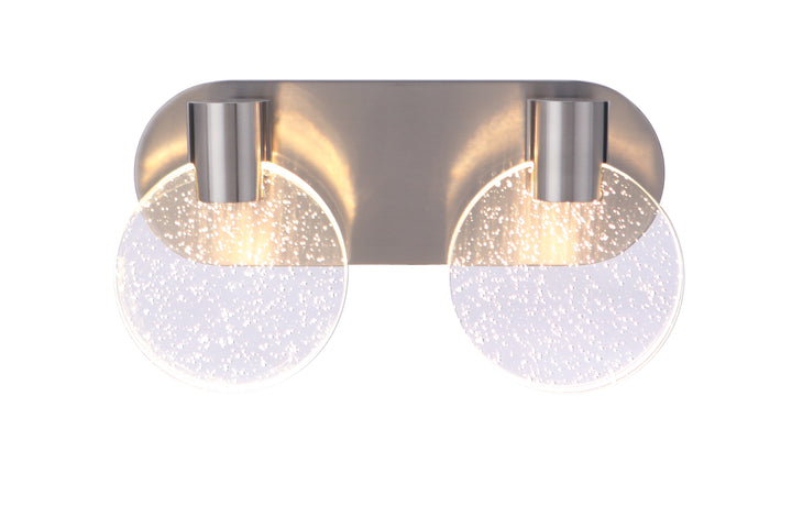 Glisten LED Vanity Light in Brushed Polished Nickel by Craftmade