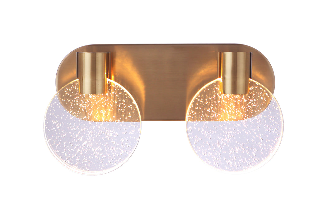 Glisten LED Vanity Light in Satin Brass by Craftmade