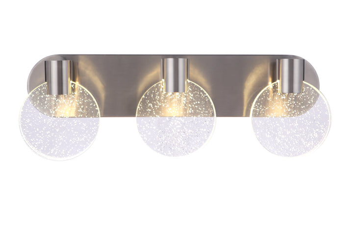 Glisten LED Vanity Light in Brushed Polished Nickel by Craftmade
