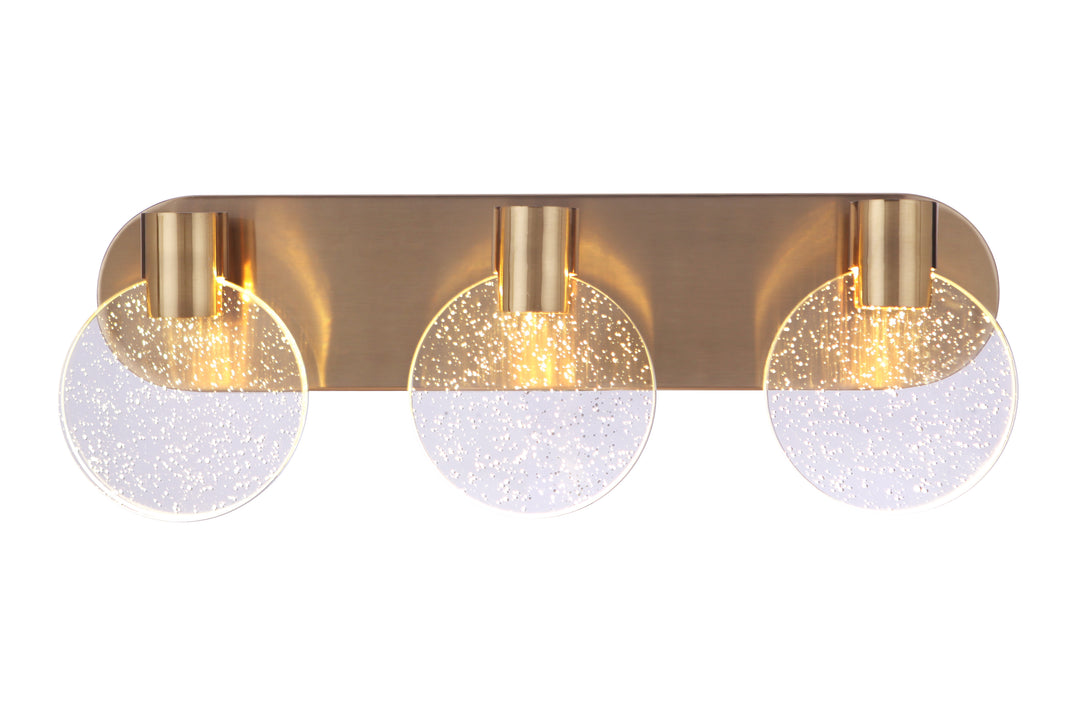 Glisten LED Vanity Light in Satin Brass by Craftmade