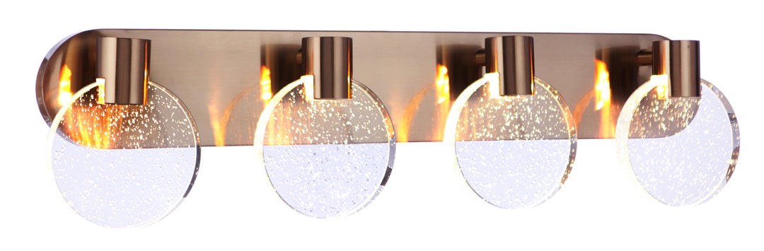 Glisten LED Vanity Light in Satin Brass by Craftmade