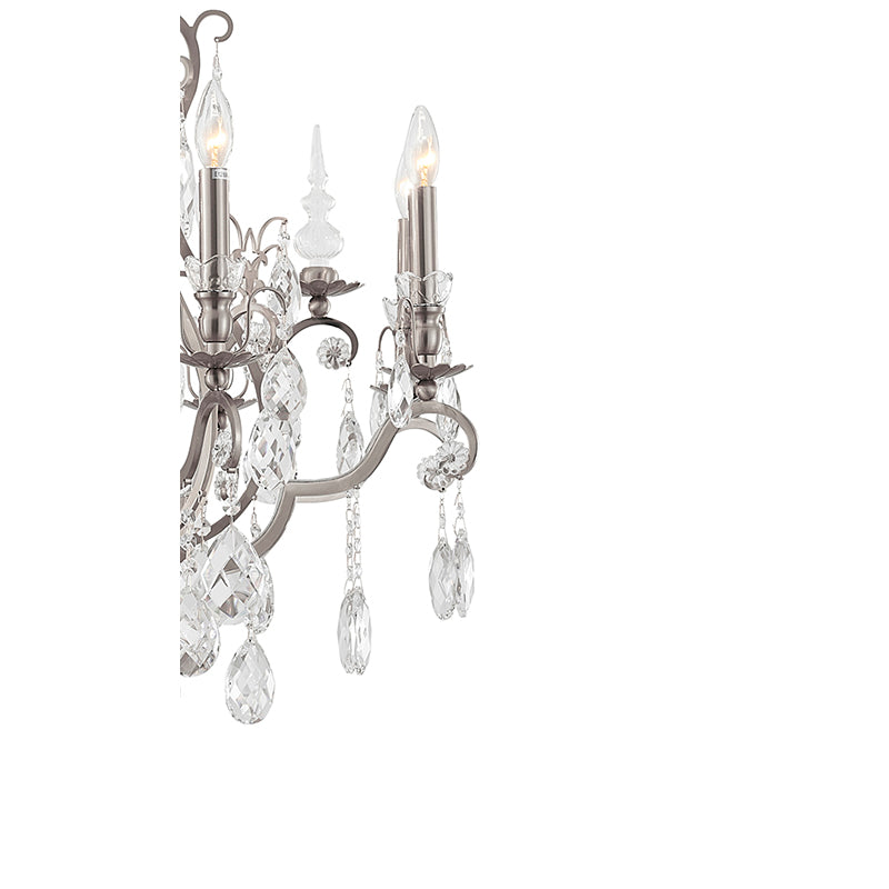 Frame Chandelier with Clear Hanging Crystals (BET64) by Bethel - view 43