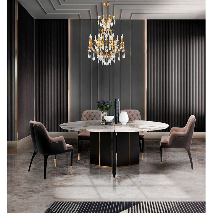 Frame Chandelier with Clear Hanging Crystals (BET64) by Bethel - view 34