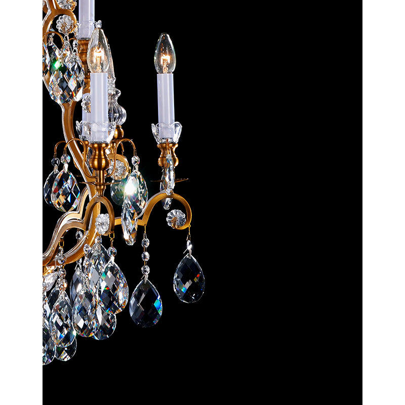 Frame Chandelier with Clear Hanging Crystals (BET64) by Bethel - view 2