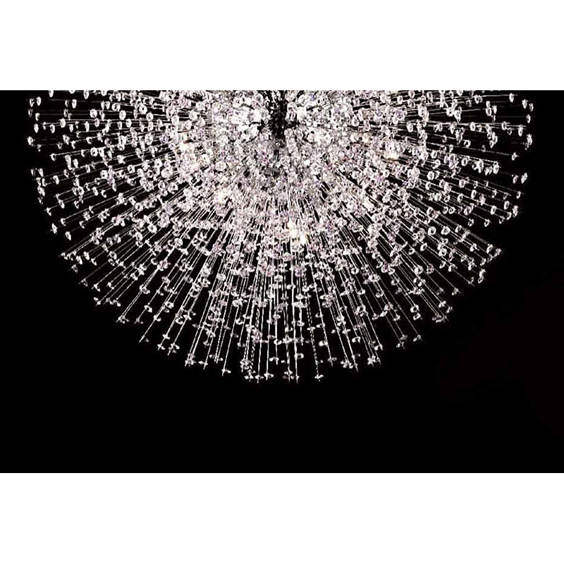 Clear Crystal Beaded Sputnik Chandelier with Hardware by Bethel - view 2