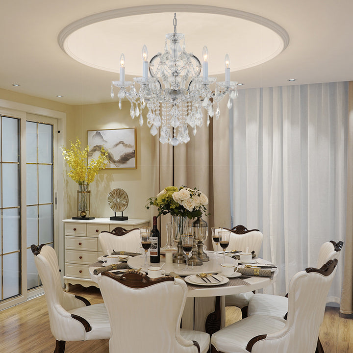 Clear Crystal Chandelier with Hardware by Bethel - view 5