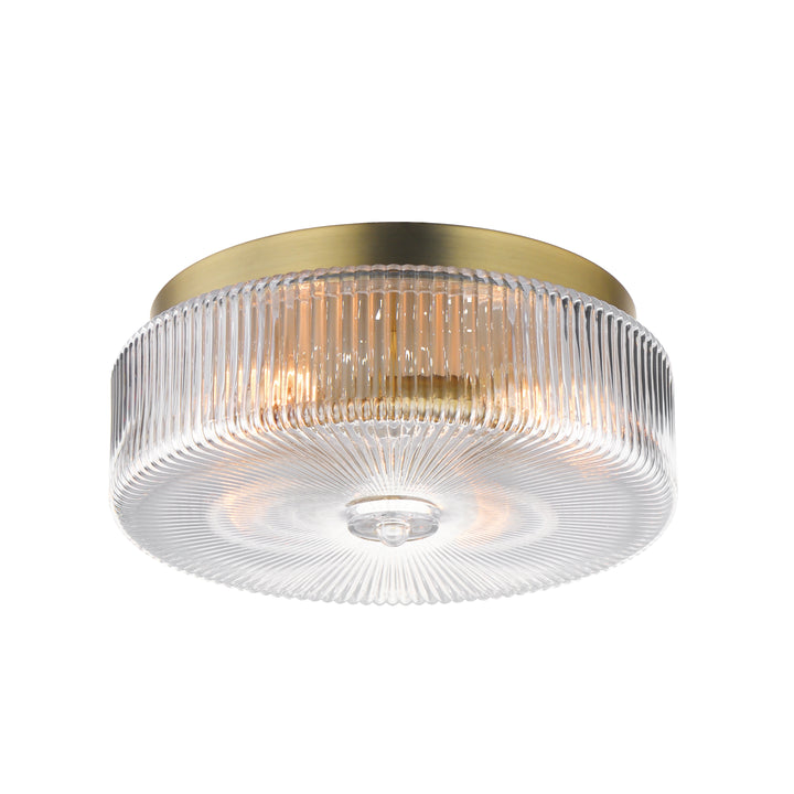 Kasbah 4-Light Flush Mount Satin Brass