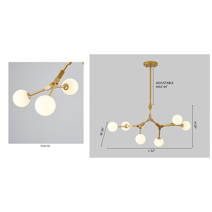 Frame Ceiling Fixture with Glass Shades by Bethel - view 14