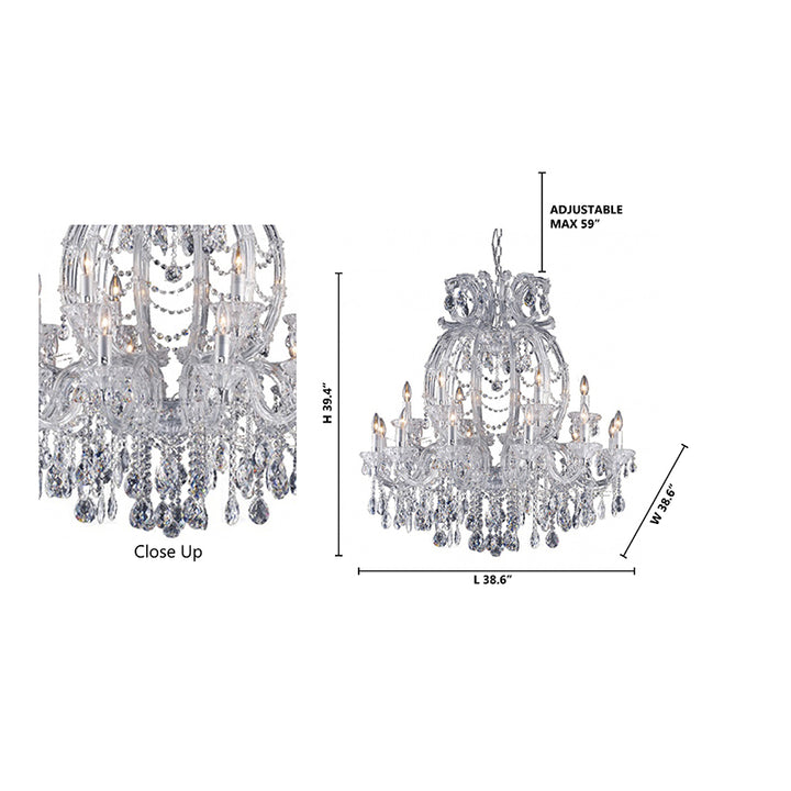 Crystal Chandelier by Bethel - view 3