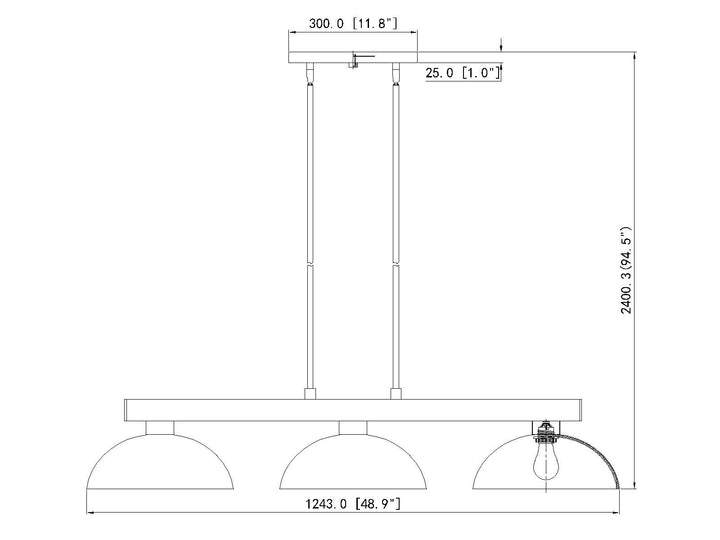 Cobalt - 3 Light Billiard Light (152MGLD-DWL14)