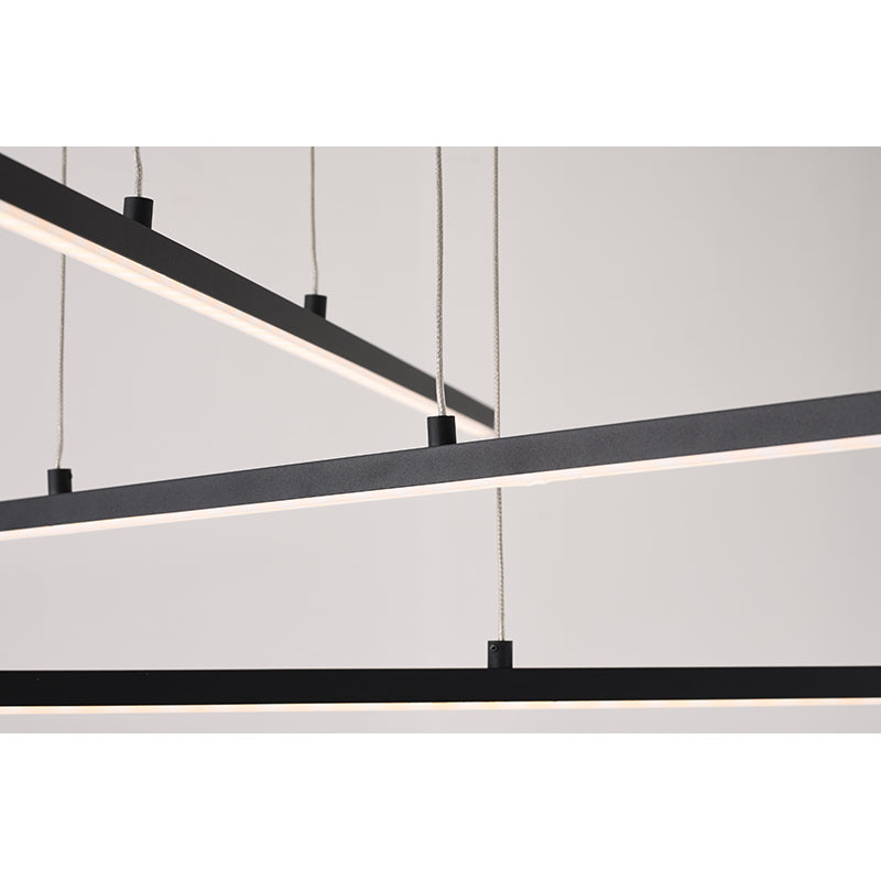 Frame LED Ceiling Fixture with Hanging Stick Pendants &amp;
