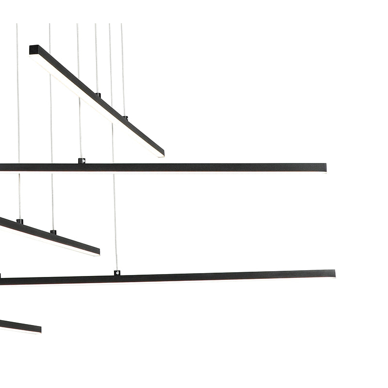 Frame LED Ceiling Fixture with Hanging Stick Pendants &amp;