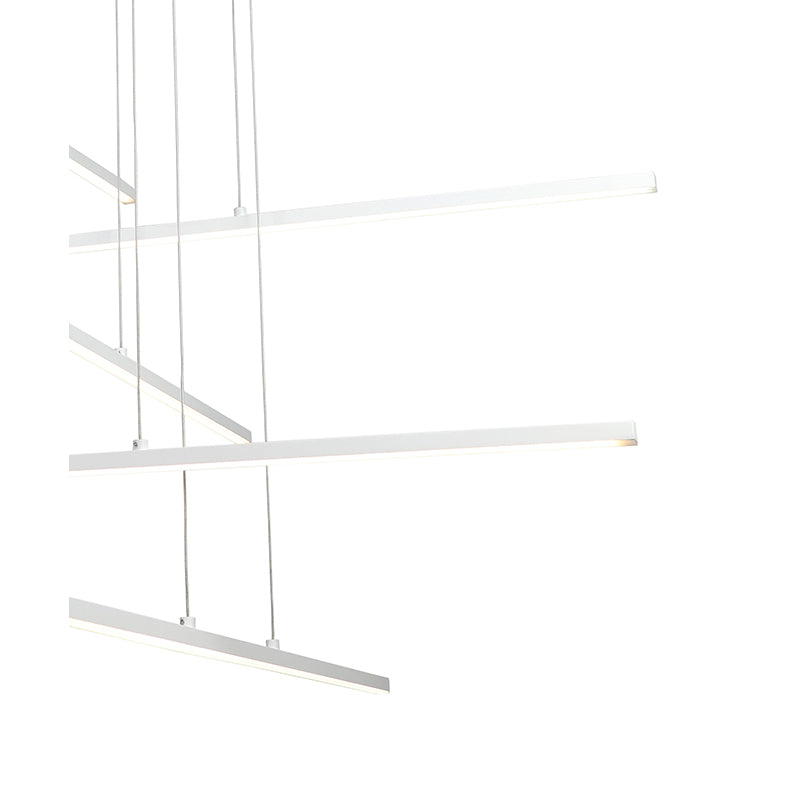 Frame LED Ceiling Fixture with Hanging Stick Pendants &amp;