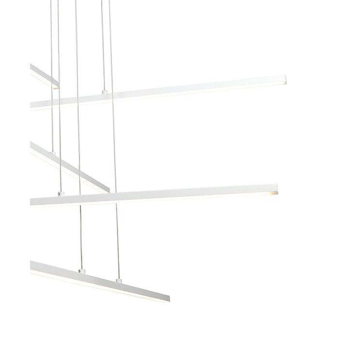 Frame LED Ceiling Fixture with Hanging Stick Pendants &amp;