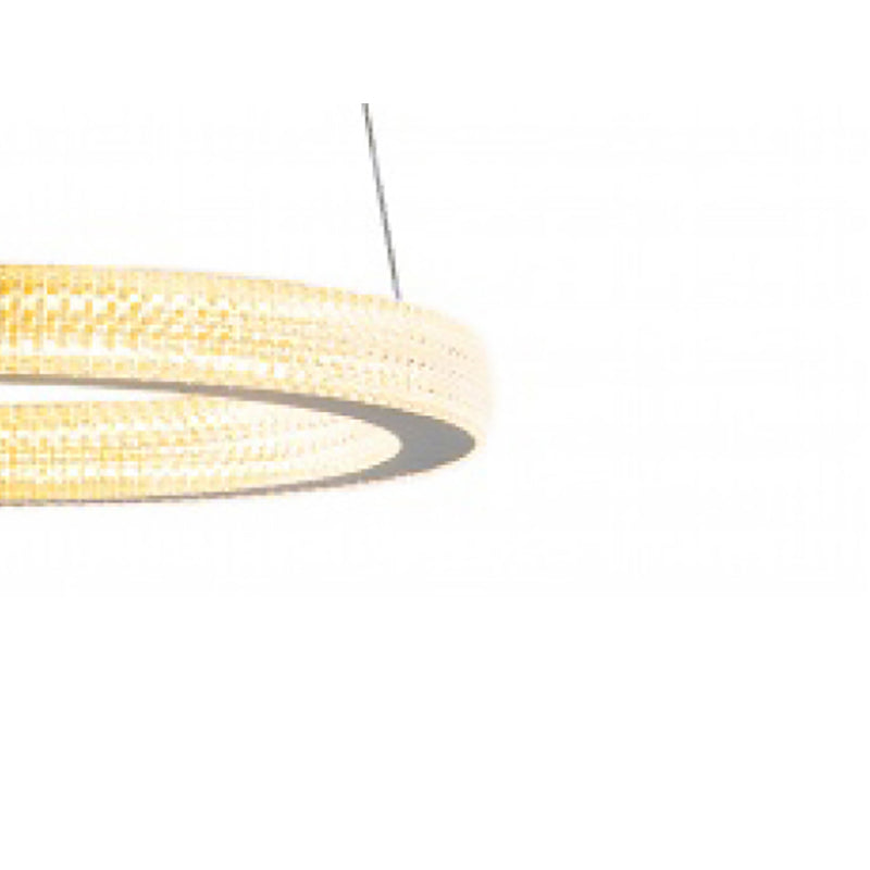 Sand Gold Frame Two Ring LED Chandelier with Acrylic Diffuser by Bethel - view 4