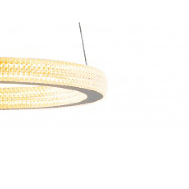 Sand Gold Frame Two Ring LED Chandelier with Acrylic Diffuser by Bethel - view 4
