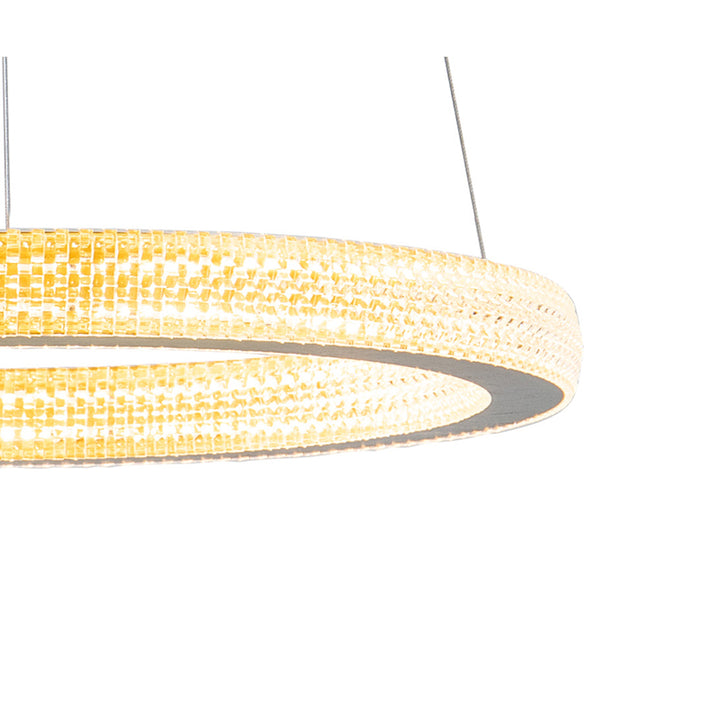 Sand Halo LED Ring Chandelier with Acrylic Lens by Bethel - view 4