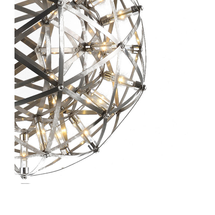 Round Metal Frame LED Ceiling Fixture with LED Star Lights by Bethel - view 10