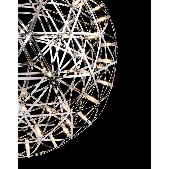 Round Metal Frame LED Ceiling Fixture with LED Star Lights by Bethel - view 26