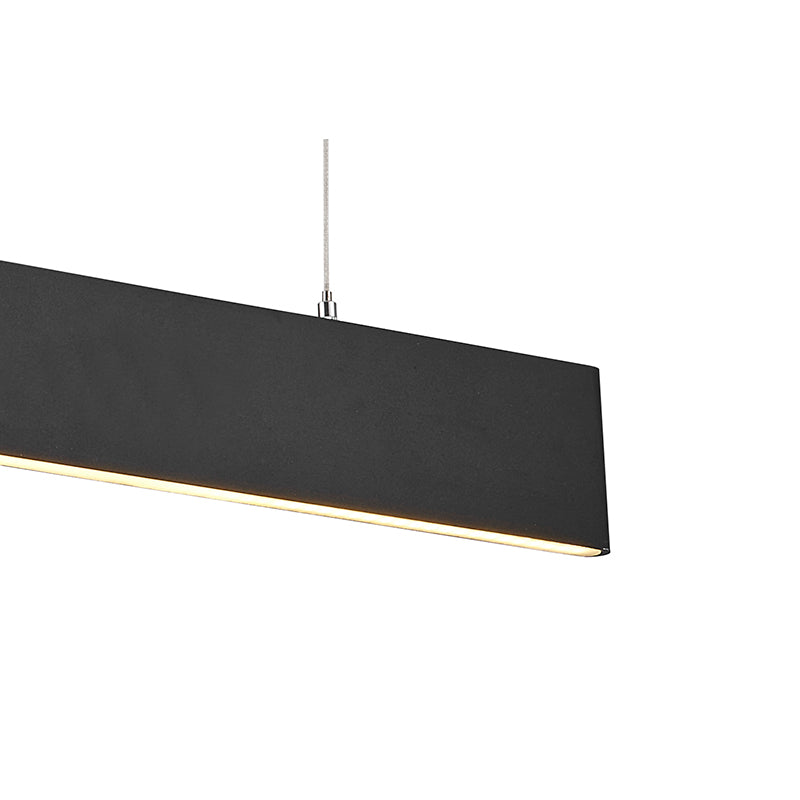 Matte Black Thin Rectangular Frame Ceiling Fixture with Down Lighting by Bethel - view 4