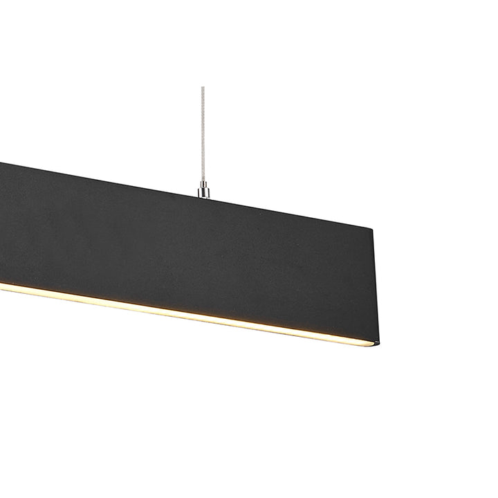 Matte Black Thin Rectangular Frame Ceiling Fixture with Down Lighting by Bethel - view 4
