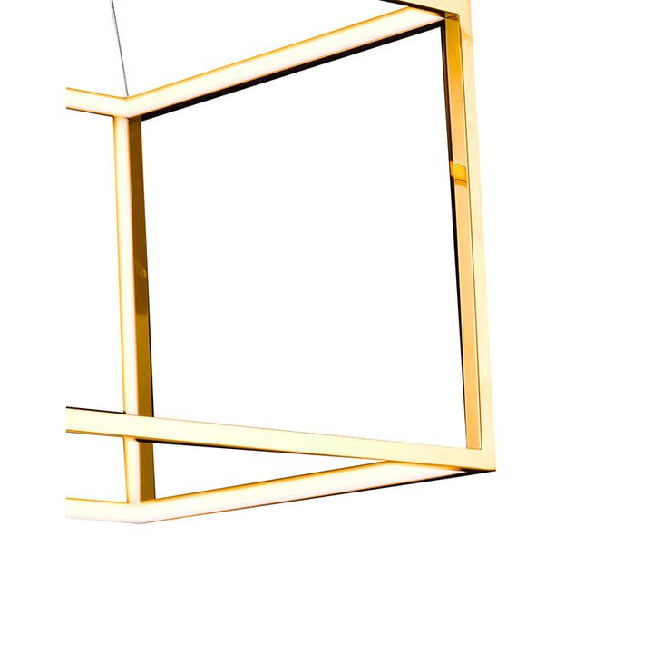 Frame Rectangular LED Chandelier with Diffuser by Bethel - view 6