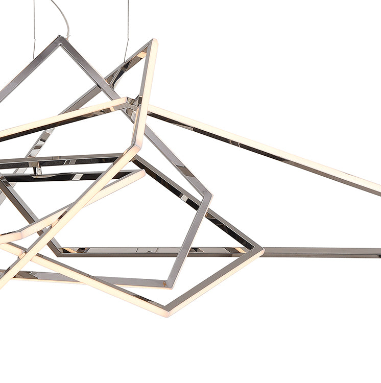 Stainless Steel Frame Geometric LED Light Fixture by Bethel - view 10