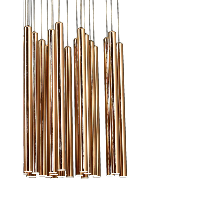 Gold Flushed Chandelier with Hanging by Bethel - view 2