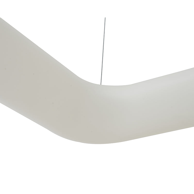 White Pc Square Frame LED Ceiling Fixture with White Steel Hardware by Bethel - view 3