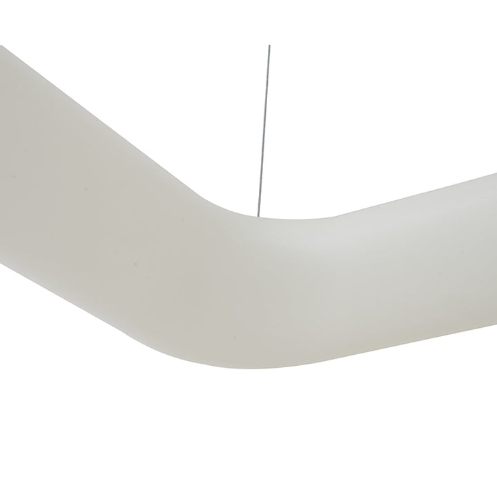 White Pc Square Frame LED Ceiling Fixture with White Steel Hardware by Bethel - view 3