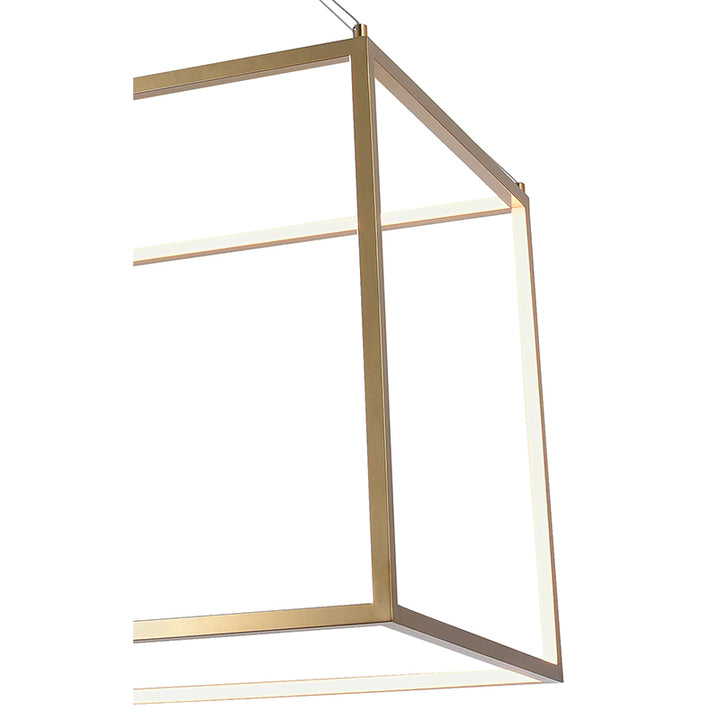 Gold Stainless Steel Floating LED Box Light by Bethel - view 3