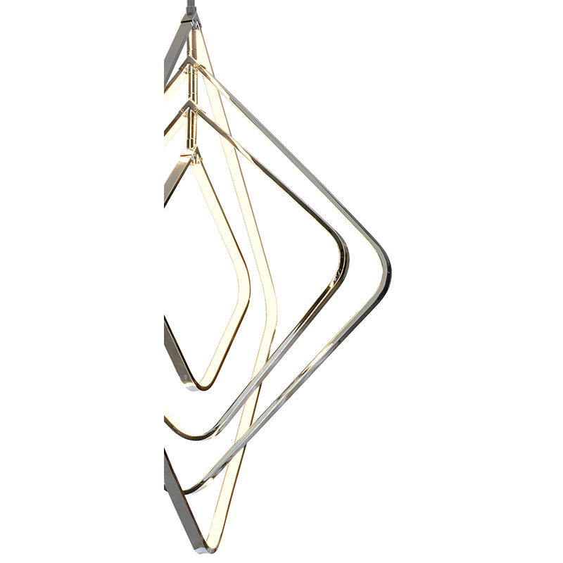 Diamond Orb LED Light Fixture with Chrome Frame and Acrylic Diffuser by Bethel - view 2